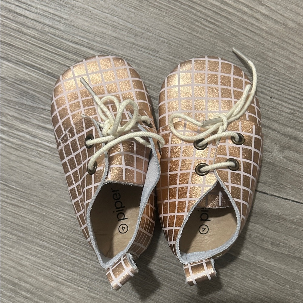 Piper Finn Soft Sole Rose Gold Baby Shoes